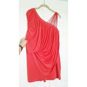 Gracia drape asymmetric dress